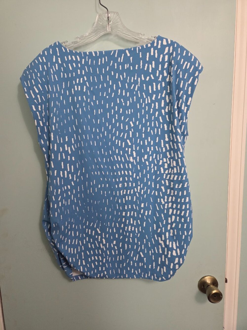 ALFANI Side Ruching Boat Neck Top